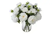 Rogue Artificial Peony Mix Flowers in Claire Vase Fake Floral Arrangement Decor
