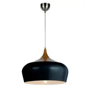 Polk Pendant Light - Black/Oak
