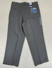 NEW Dockers Pants Mens 36x29 Gray Blended Gabardine Pleated Cuffed Relaxed Fit