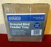 7" Ground Bird Feeder Stand Compact Steel Mesh Tray + Bottle Feeder attach NEW