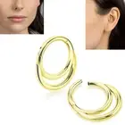 1pc 16G Metal Hinged Segment Ring Surgical Steel Hoop Helix Nose Daith 8-12mm
