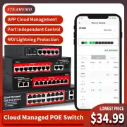 Cloud-managed POE Switch Active POE 100/1000Mbps SFP APP Control Switch
