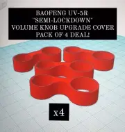 [3D Bro]BAOFENG UV-5R "SEMI-LOCKDOWN" Volume Knob UPGRADE Cover PACK OF 4