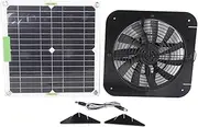 100W 18V Solar Panel Powered Exhaust Fan 13.5 Inch Solar Powered Attic Ventilator for Pet House Chicken Coop RV Greenhouse