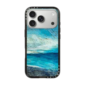 iPhone 17 Pro Compact Case MagSafe Compatible COOL WATERS 1, ABSTRACT OCEAN BEACH CLOUDS SUMMER PAINTING