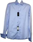 Hugo Boss Men's Light Blue Polka Dot Cotton Shirt Size 16