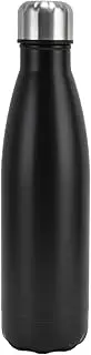 Gigicial Insulated Water Bottles, 17oz Double Wall Stainless Steel Vacuum Bottles Metal Water Flask, No BPa(Black)