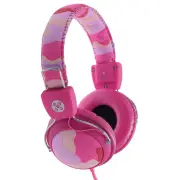 Moki Camo Headphones w/In-Line Mic- Pink