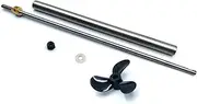 LUMIXE Rc Boat 200mm Drive Shaft with 150mm Sleeve and 3-Vanes Propeller CCW Ship Model Shaft Assembly