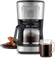 the Aroma Style Electric Drip Coffee Maker Brushed Stainless Steel LCM700BSS