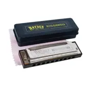 HARMONICA M45 BRYDEN DIATONIC 10 HOLE 20 BRASS REED BLUES HARP