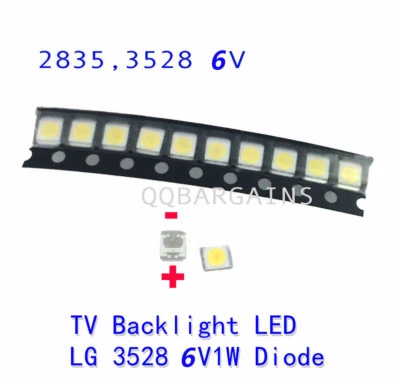 TV Backlight LED Diode LED SMD 2835 6V Coolwhite for Samsung Vizio LG RCA 10PCS