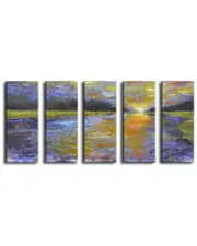 Ready2HangArt Canyon Sunset 5pc Wrapped Canvas Wall Art by Norman Wyatt