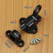 Spring Loaded Window Door Bolt Gate Security Automatic Latch Bolt Gate Lock Hook Self-Closing Spring Loaded black