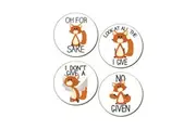Grindstore For Fox Sake 4 Piece Coaster Set (White) (One Size)