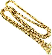 (Gold) - LONG TAO 140cm DIY Iron Box Chain Strap Handbag Chains Accessories Purse Straps Shoulder Cross Body Replacement Straps, with 2pcs Metal Buckles (Gold)