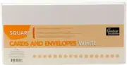 Couture Creations Square Cards W/Envelopes 50/Pkg White, 5.3"X5.3" Folded