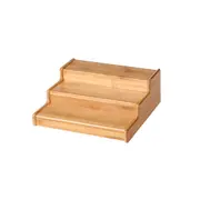 Gourmet Kitchen 3 Tier Expandable Spice Rack Natural Brown - 23x21x8.4cm