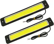 2Pcs LED Daytime Running Lights Fog Lamp White COB Flexible Strip Light DRL Waterproof Auto Fog Bulb 12V