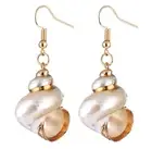 Mermaid Ocean SHELLS Beach Seaside SPIRAL Shell Betsey Johnson Earrings Big SZ