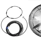 HG 26ft Tube Outdoor Misting Fan Kit 3/4 Adapter Water Spray Fan