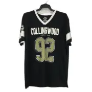 NEW AFL Collingwood #92 Logo Black Football Jersey Top Mens Size Medium