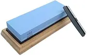 ZNUK 400 1000 3000 grit Double-Sided Sharpening Stone Base Angle Guide Set Corundum Sharpener Kitchen Knife Grinding Whetstone Blade (Color : Grit 600 3000 Set)