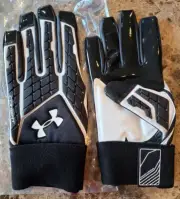 UA UNDER ARMOUR COMBAT V FF ADULT XL PADDED LINEMAN FOOTBALL GLOVES, 1293212-100