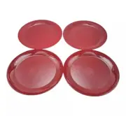 Tupperware Open House 11" Opaque Dinner Plates Red Set of 4
