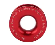 Winch Snatch Recovery Ring 41000Lbs Breaking Strength For 7/16In 1/2In Soft Shackle With 3/16In 1/4In 3/8In Ropes Red