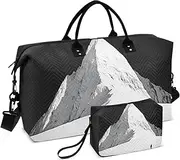 [ZRYSMY] Duffel Bag for Traveling, Landscape Snowmoutain Travel Bag Gym Bag, with Multiple Interior Pockets Shoulder Weekender Bag for Women Men with Toiletry Bag 20.5L x 1.9W x 13.8H, Multi-Colored