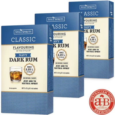 3 PACK Still Spirits Classic Navy Dark Rum essence homebrew spirit flavour