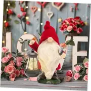 Valentines Gnomes for Outside, Resin Gnome Decorations with Solar Outdoor