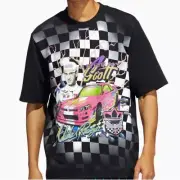 Adidas Jeremy Scott T Shirt XLarge Black Pink Car Rally Racing Nascar Tee