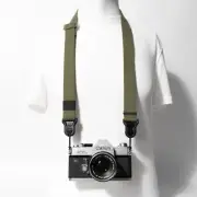 Olive Green Thick Cotton Adjustable Neck Strap w/ Peak Design Anchors 28-54"