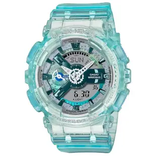 【CASIO 卡西歐】G-SHOCK 未來系列 半透明女錶手錶(GMA-S110VW-2A)