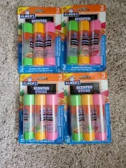 (Lot of 4) NIB Elmer's Scented Glue Sticks Lg Size .77 oz