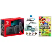 Nintendo Switch Gray with Super Mario Bros. U Deluxe and MightySkins Code