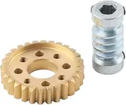 Baxnore Worm Speed Reducer, 28:1 Reduction Ratio 6mm Bore Gear Shaft, Motor Internal Drive Accessories with 28 Teeth Worm Wheel for Industrial