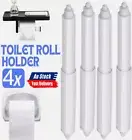 4Pcs Bathroom Toilet Roll Spindle Spring Loaded Replacement Insert Holder White