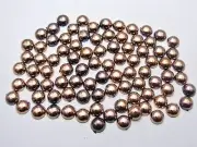1000 Metallic Bronze Flatback Round Half Pearl 4mm Nail Art Craft