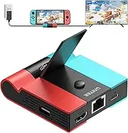 Unitek Switch Docking Station for Nintendo, 5 in 1 Type C to HDMI Switch TV Dock with HD 1080P@60Hz HDMI, 2 USB2.0, RJ45 and PD2.0 Port (45W) Portable Charging Dock for Nintendo Switch