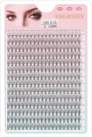 Individual Lashes 280 Pcs Clusters 14-Row 10D Natural Eyelash Extension C/D Curl