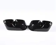 Compatible For BMW X5 F15(2014-2018) X6 F16(2015-2019) M Sports Aluminum Alloy Car Tail tips Muffler Exhaust tip Output Cover(Glossy black)