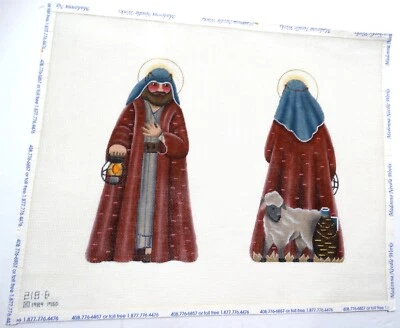 Hand-Painted Needlepoint Canvas by Melissa Shirley Designs Two-Sided Joseph