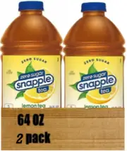 Snapple Zero Sugar Lemon Iced Tea, 64 Fl oz, Bottle (2Pack)