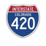 Colorado Interstate 420 Sign Sticker