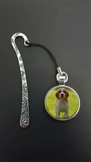 Beagle Dog Pendant On a Metal Design Bookmark Ideal Birthday Gift N64