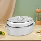 Fish Poacher 16in with Lid Cookware Comfortable Grip Roasting Pan Cornbread