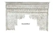 BHAVIN INDIAN HANDCRAFTED CONSOLE TABLE HALLWAY TABLE WHITEWASHED DISTRESSED